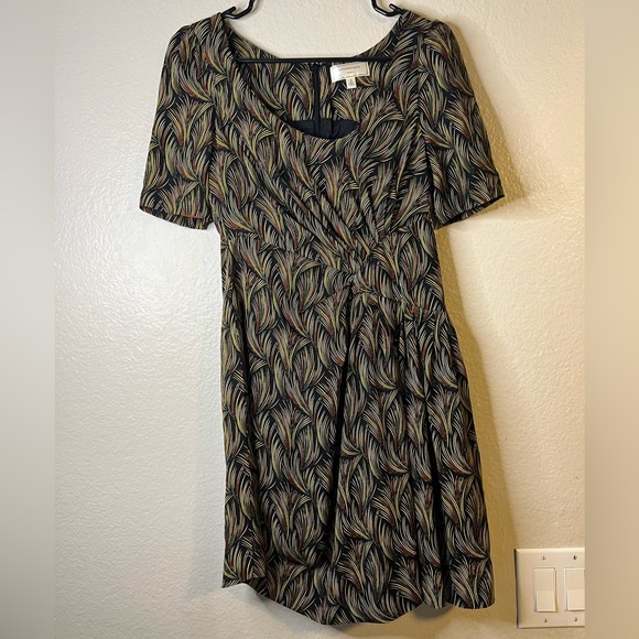 Anthropologie Moulinette Soeurs Silk Feather Dress 4 - Picture 2 of 6